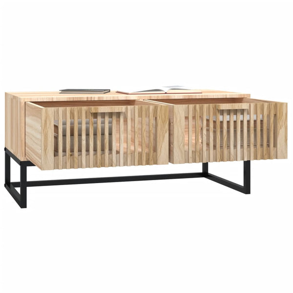 Couchtisch Holzwerkstoff & Eisen 80x40x35 cm