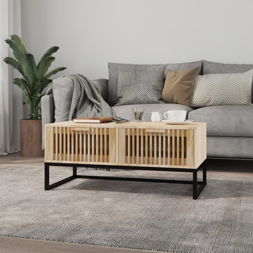 Couchtisch Holzwerkstoff & Eisen 80x40x35 cm