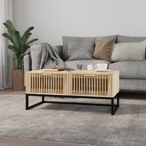 Couchtisch Holzwerkstoff & Eisen 80x40x35 cm
