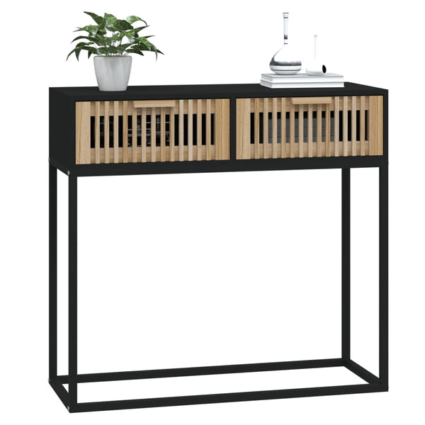Schwarzer Konsolentisch 80x30x75 cm