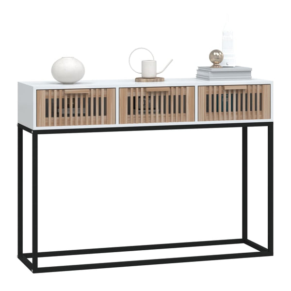 Weißer Konsolentisch 105 cm mit Schubladen