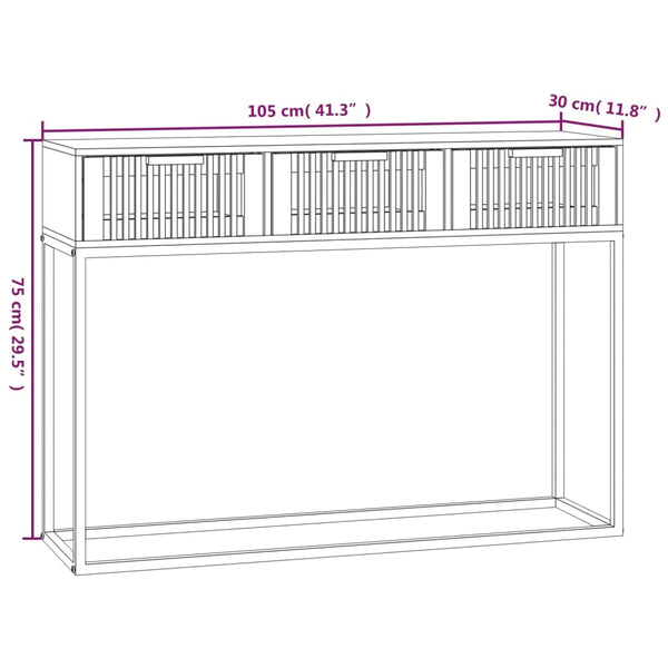 Weißer Konsolentisch 105 cm mit Schubladen