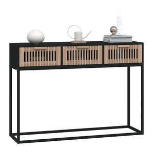 Schwarzer Konsolentisch 105 cm mit Schubladen