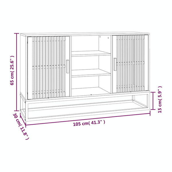 Weißes Sideboard 105 cm Holzwerkstoff