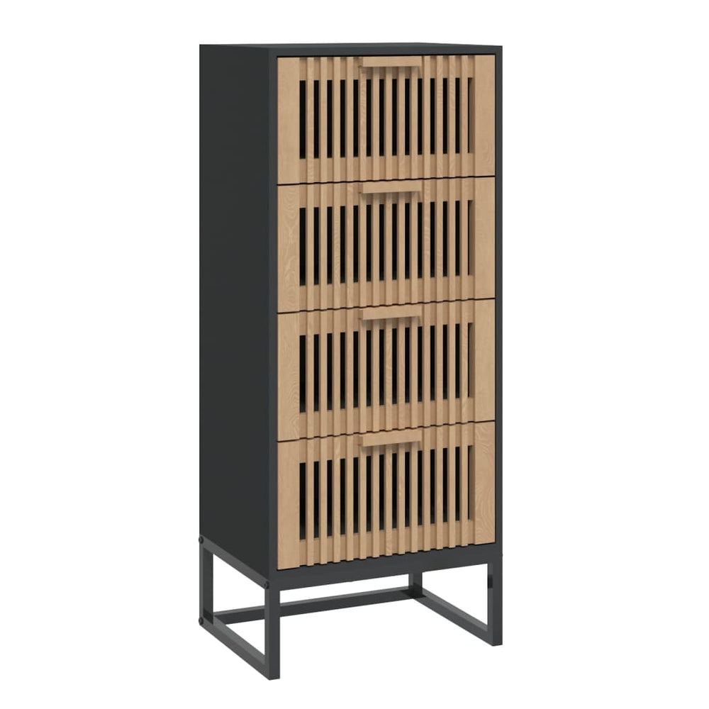 Highboard Schwarz 40x30x95 cm