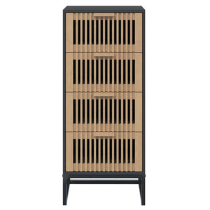 Highboard Schwarz 40x30x95 cm