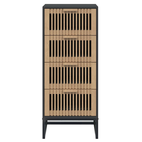 Highboard Schwarz 40x30x95 cm