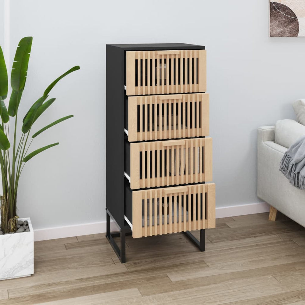 Highboard Schwarz 40x30x95 cm