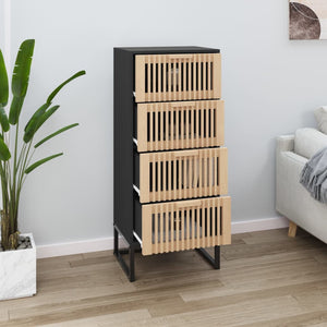 Highboard Schwarz 40x30x95 cm