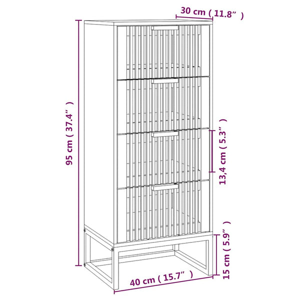 Highboard 40x30x95 cm Holzwerkstoff