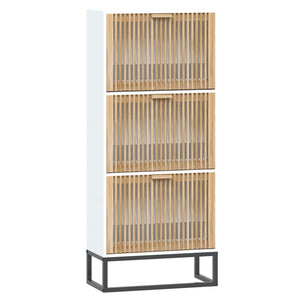 Weißer Schuhschrank 52x25x120 cm