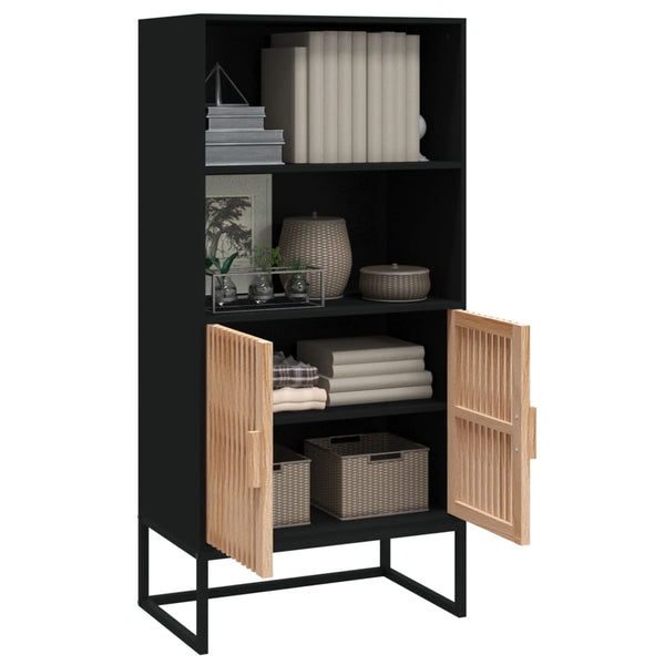Schwarzes Highboard 60x35x125cm