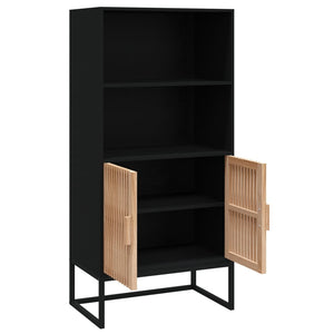 Schwarzes Highboard 60x35x125cm
