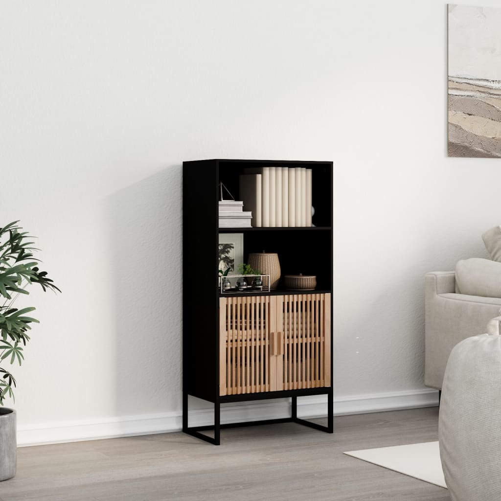 Schwarzes Highboard 60x35x125cm