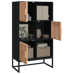 Schwarzes Highboard 70x35x125cm