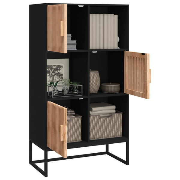 Schwarzes Highboard 70x35x125cm