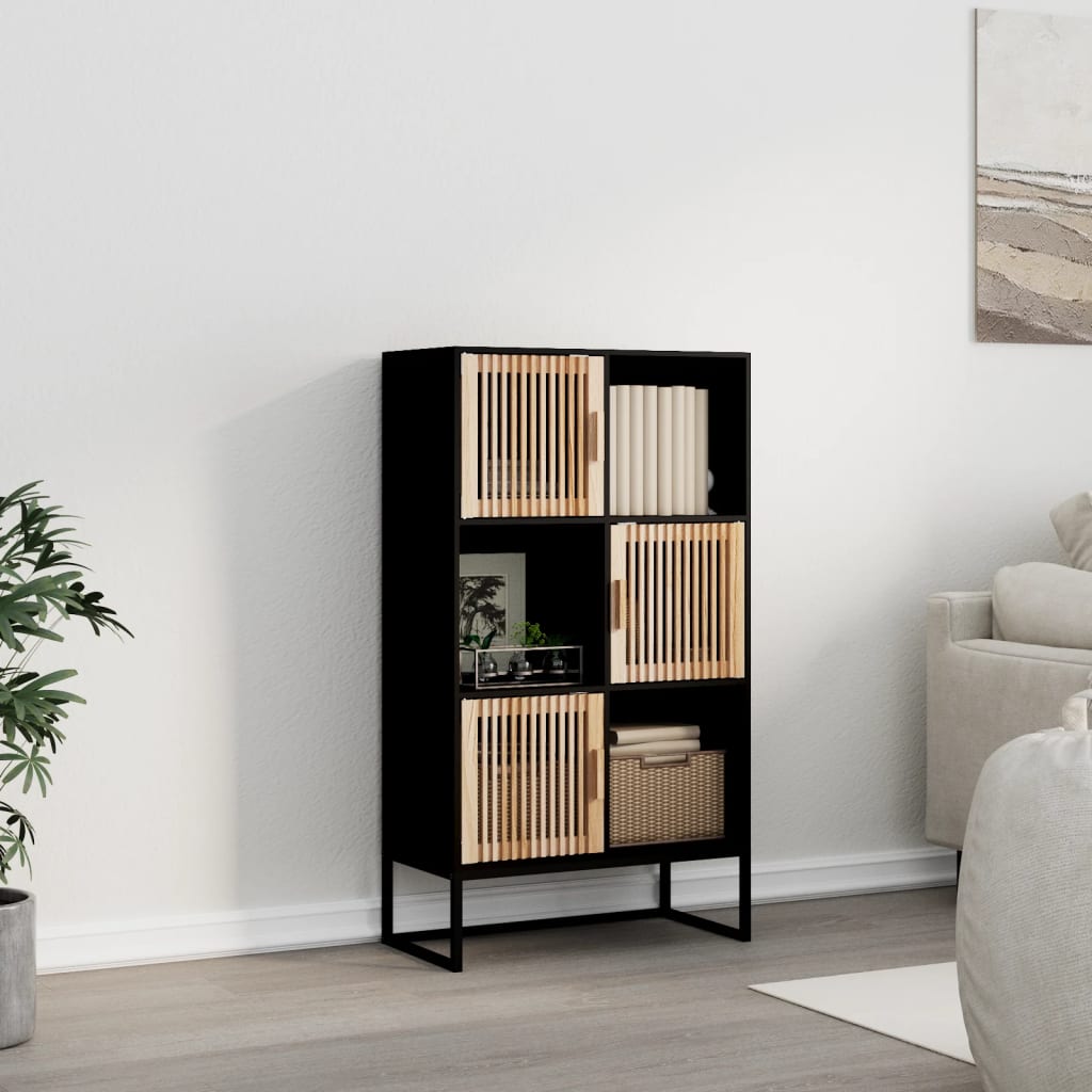 Schwarzes Highboard 70x35x125cm