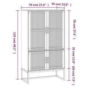 Highboard 70x35x125 cm Holz