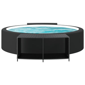 Outdoor Regale 2er Set Poly Rattan Schwarz