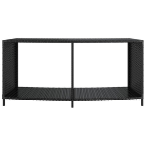 Outdoor Regale 2er Set Poly Rattan Schwarz