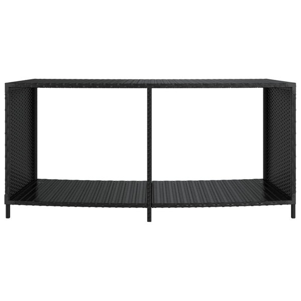 Outdoor Regale 2er Set Poly Rattan Schwarz