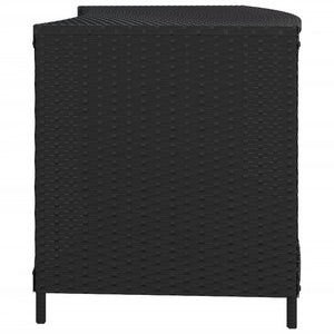 Outdoor Regale 2er Set Poly Rattan Schwarz