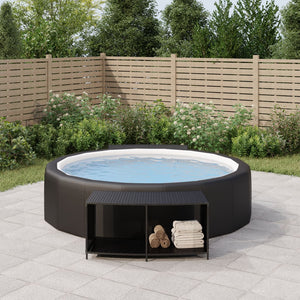 Outdoor Regale 2er Set Poly Rattan Schwarz