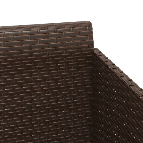 Poly Rattan Sonnenliege mit Kissen Braun
