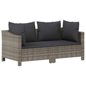 2-teiliges Garten Lounge Set Grau