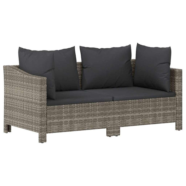 2-teiliges Garten Lounge Set Grau