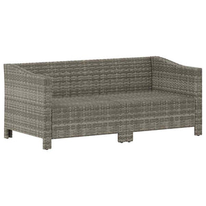 2-teiliges Garten Lounge Set Grau