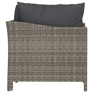 2-teiliges Garten Lounge Set Grau