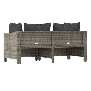 2-teiliges Garten Lounge Set Grau