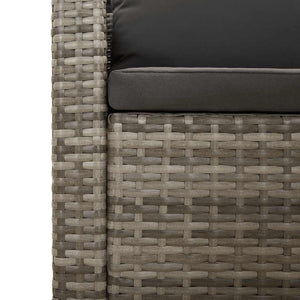 2-teiliges Garten Lounge Set Grau