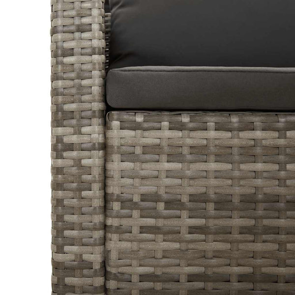 2-teiliges Garten Lounge Set Grau