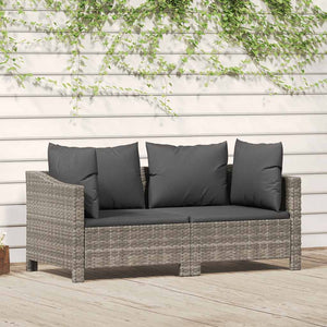 2-teiliges Garten Lounge Set Grau