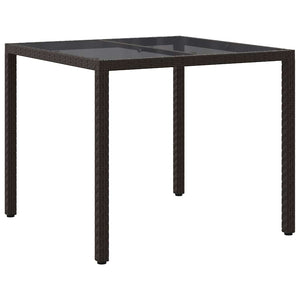 Gartentisch Braun Poly-Rattan 90x90 cm