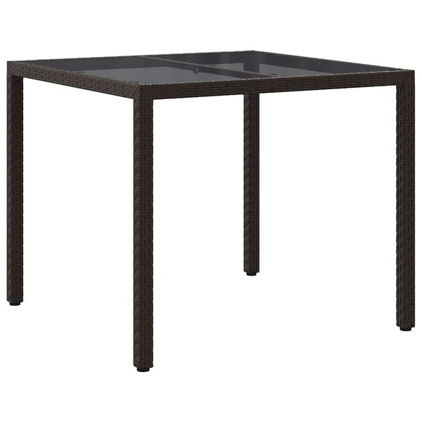 Gartentisch Braun Poly-Rattan 90x90 cm