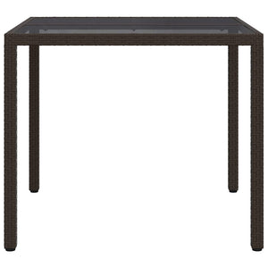 Gartentisch Braun Poly-Rattan 90x90 cm