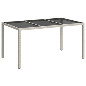 Gartentisch Weiß Poly-Rattan 150x90 cm
