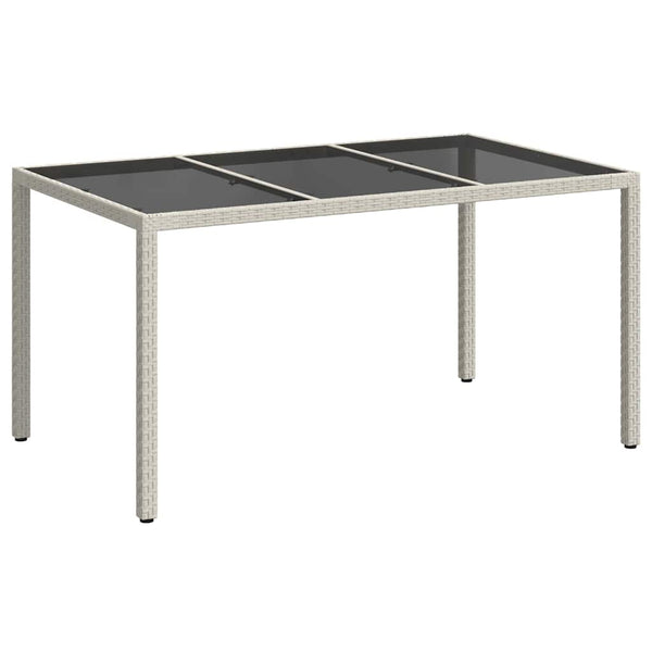 Gartentisch Weiß Poly-Rattan 150x90 cm