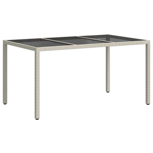 Gartentisch Weiß Poly-Rattan 150x90 cm