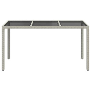 Gartentisch Weiß Poly-Rattan 150x90 cm