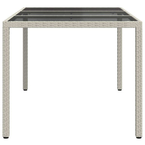 Gartentisch Weiß Poly-Rattan 150x90 cm