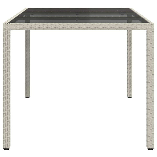Gartentisch Weiß Poly-Rattan 150x90 cm