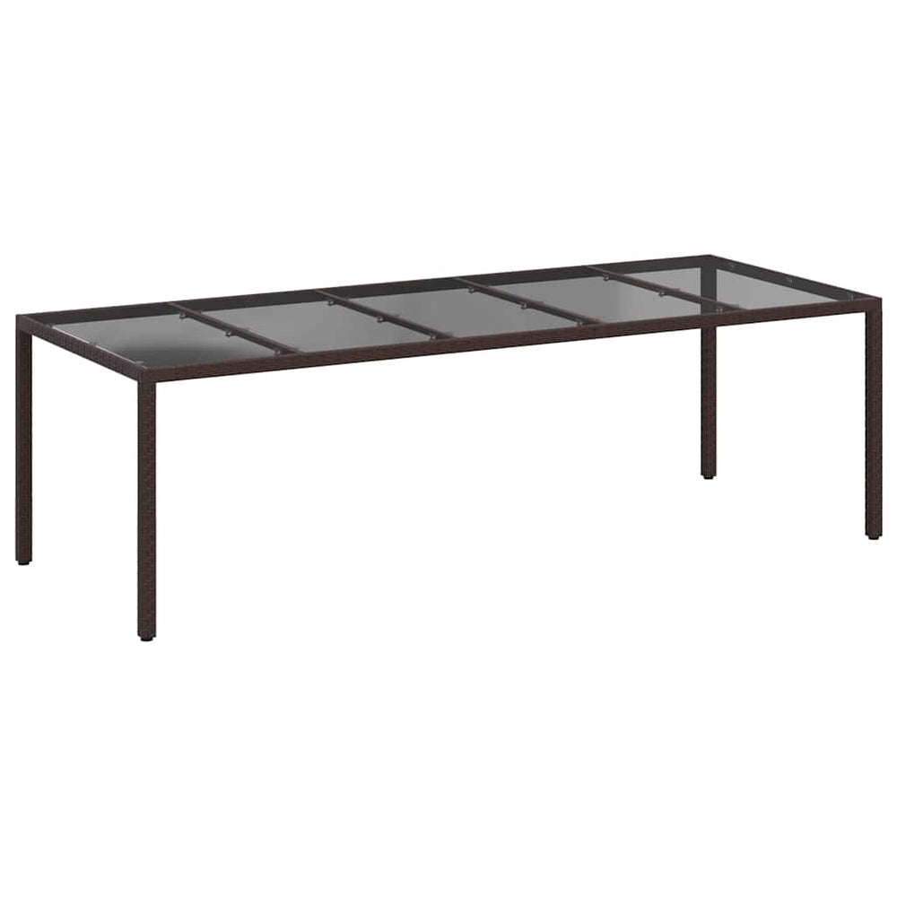Braun Poly-Rattan Gartentisch 250 cm