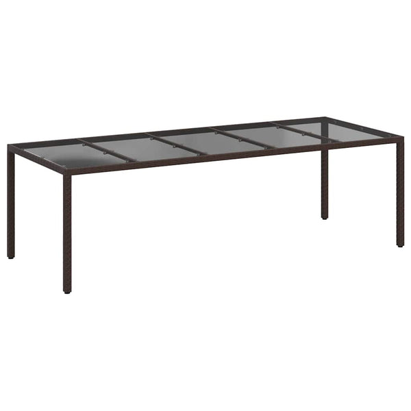 Braun Poly-Rattan Gartentisch 250 cm
