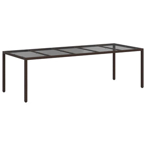 Braun Poly-Rattan Gartentisch 250 cm