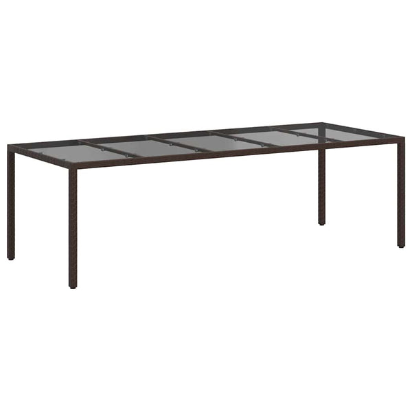 Braun Poly-Rattan Gartentisch 250 cm