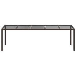 Braun Poly-Rattan Gartentisch 250 cm